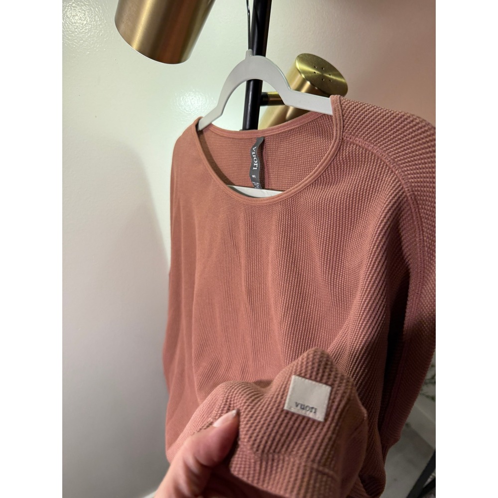 Vuori Coast tee boxy terracotta euc Med cozy post workout daywear fun athleisure - Picture 11 of 12